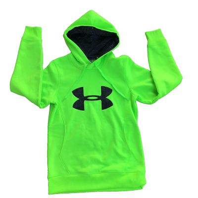 Under Armour Women Hoodie Size Small Neon Green Pull Over Logo