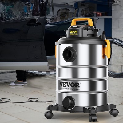 VEVOR Wet Dry Shop Vac Vacuum 8 Gallon 6 Peak HP Cleaner Hose Stainless Steel