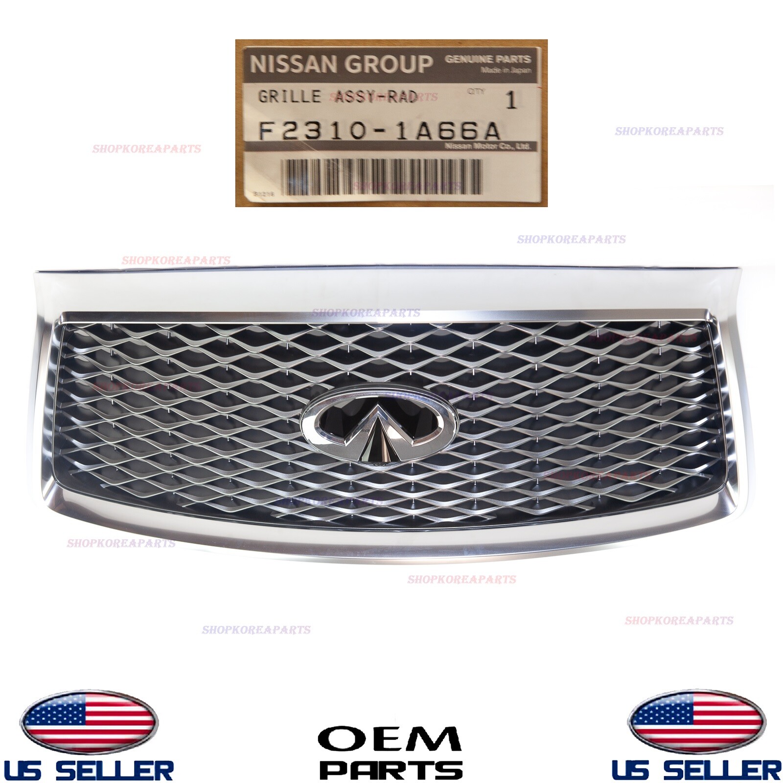 Genuine Front Radiator Grille w/ Emblem & Camera OEM 19-20