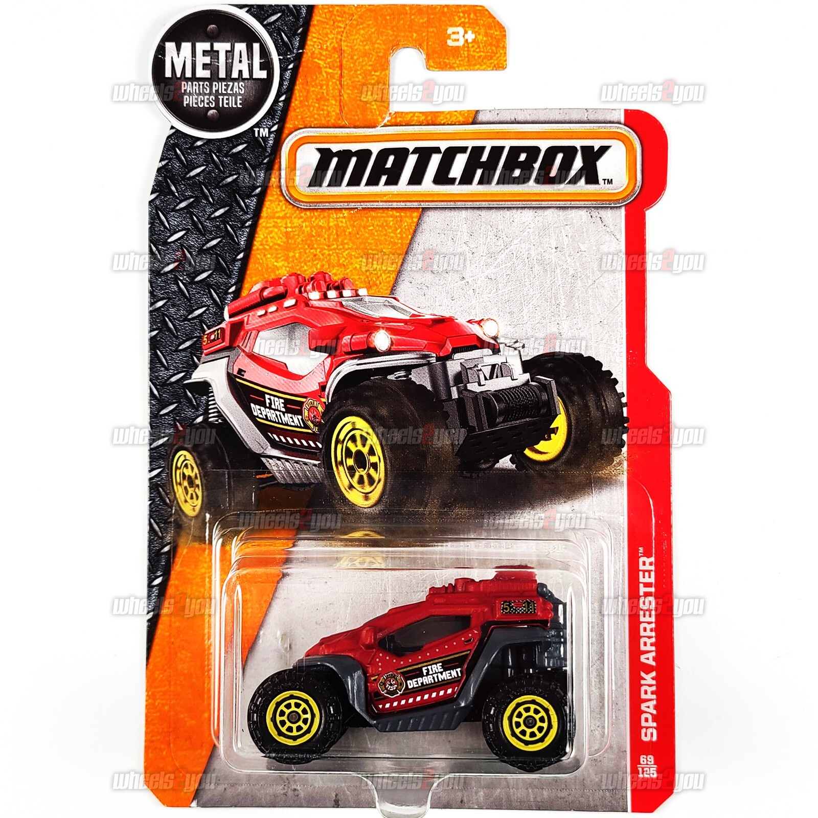 Matchbox SPARK ARRESTER #69 red Fire Department - MBX Heroic