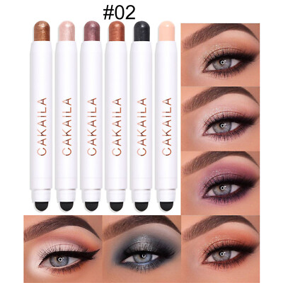 6PCS/Set Eyeshadow Stick Waterproof Eye Shadow Pencil Crayon Long Lasting ＄