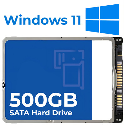 1TB HDD/SSD 2.5'' SATA Hard Drive Laptop with Windows 11 Pro Installed