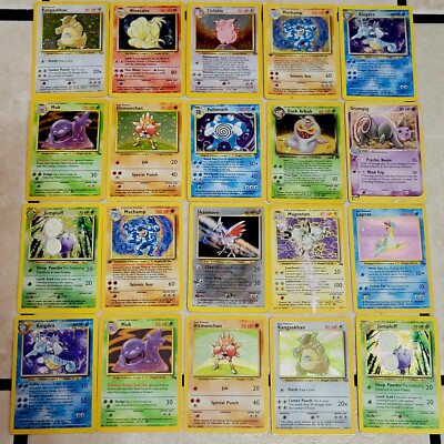 Pokemon Vintage WoTC R&S   Lot of Cards Holos Childhood Collection TCG Cards  