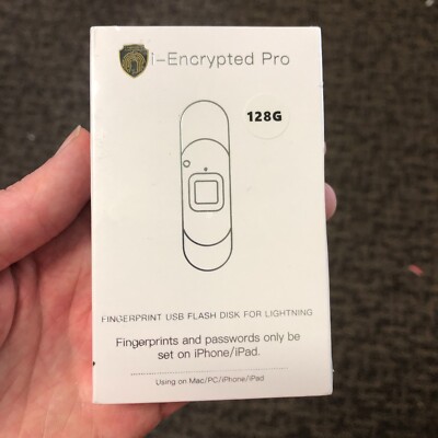 i-Encrypted Pro Fingerprint Encryption USB Flash Disk, USB3.0 & Lightning, 128GB