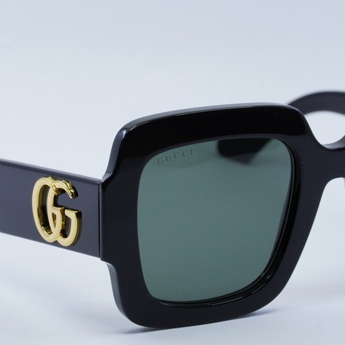 Pre-owned Gucci Gg1547s 001 Shiny Black/grey 50-24-145 Sunglasses Authentic In Gray