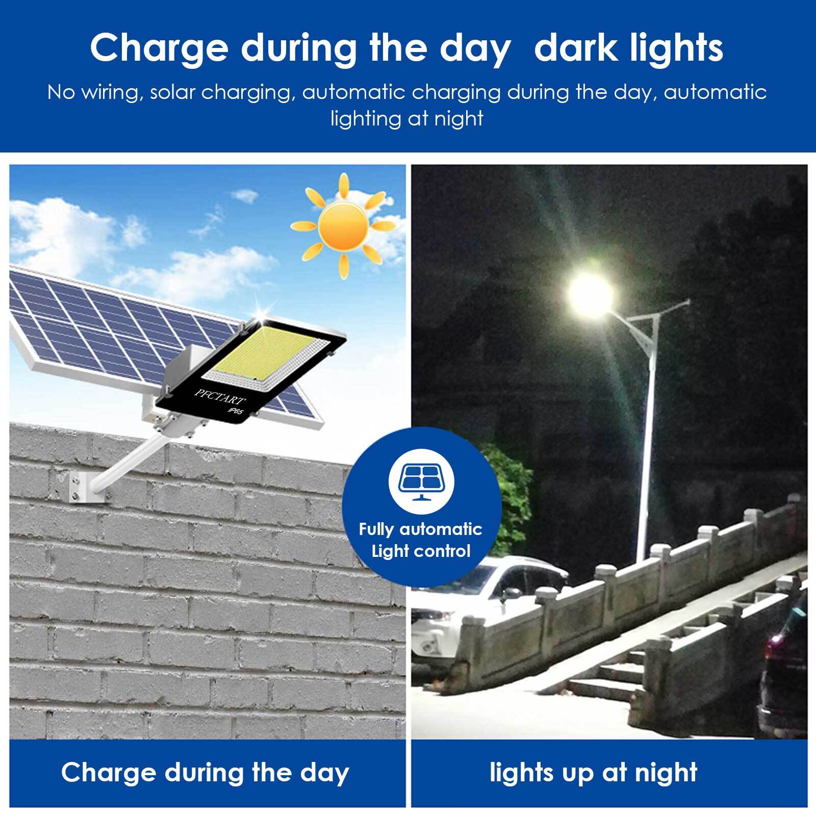 500000LM Solar Street Light 5000W Watt Solar Flood Lights Dusk to Dawn Lamp US