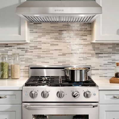 30 in Under Cabinet Range Hood (OPEN BOX) Stainless Steel, Washable Filters, LED