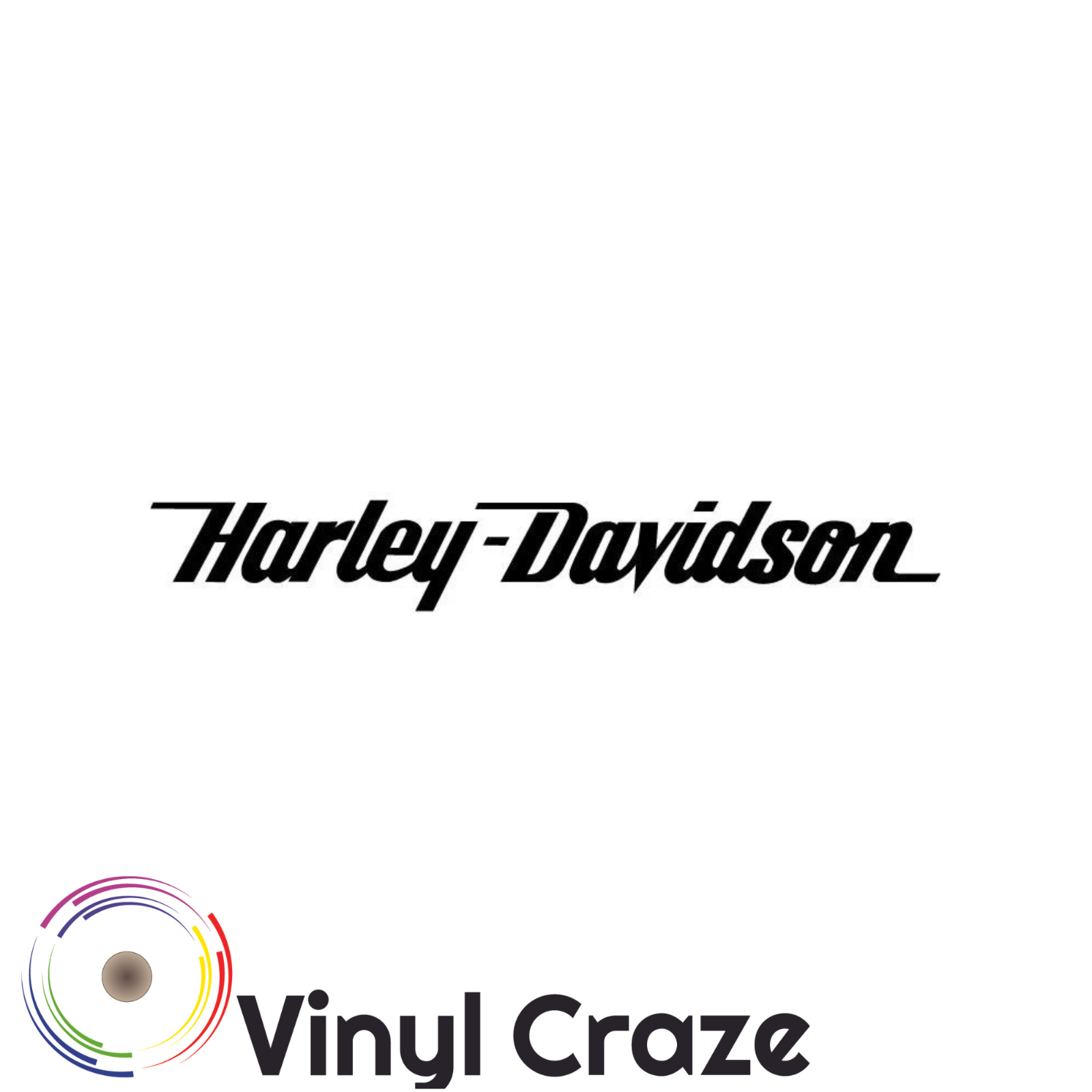 Fits 5"- 60" Script Harley Vinyl Decal Motorcycle Vehicle ANY Color FREE S/H