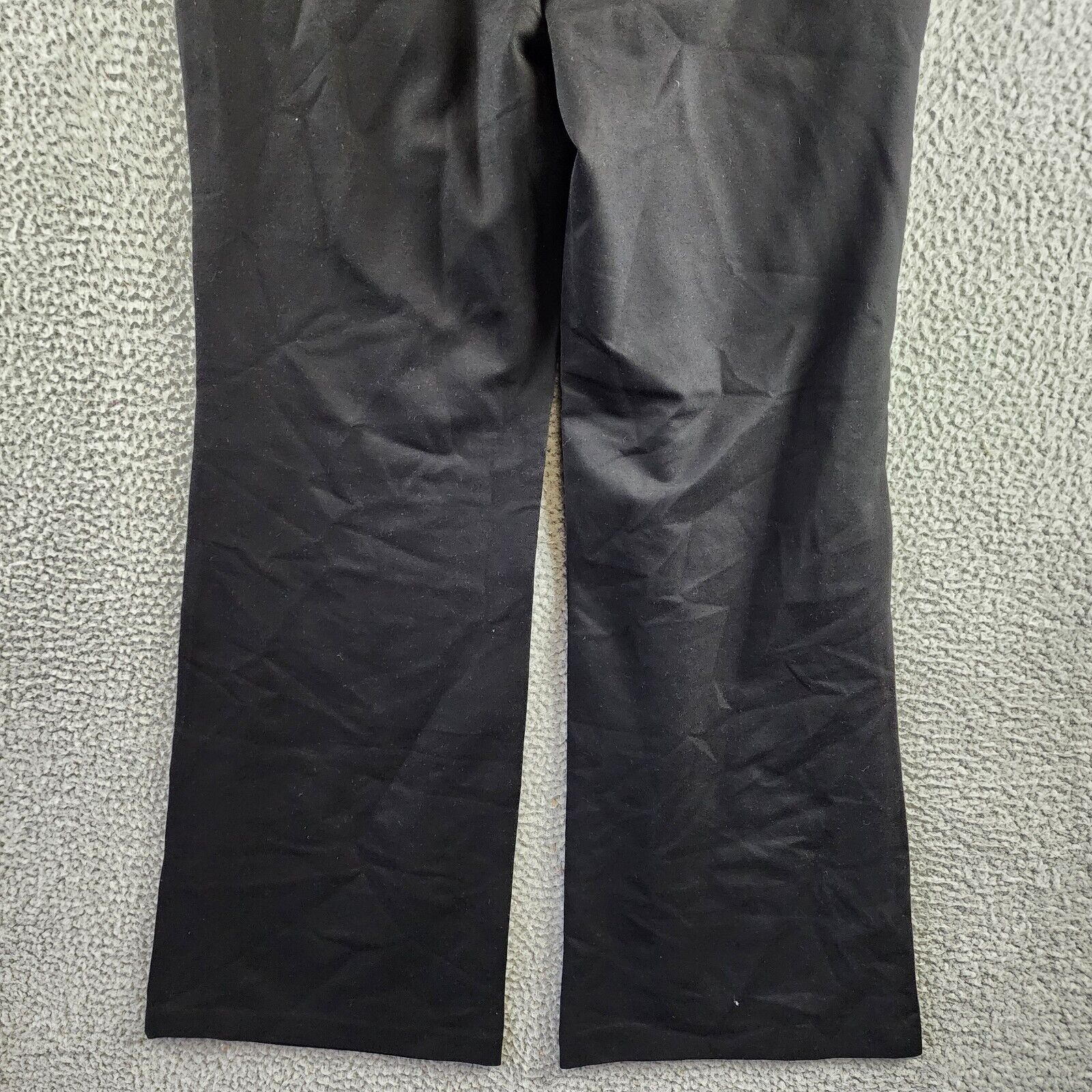 DKNY High Rise Wide Leg Pants Women's L Black Elastic Waist Side Pockets Pull On - Picture 14 of 14