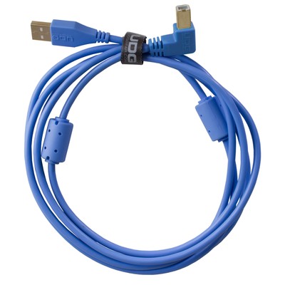 UDG Ultimate Audio Cable USB 2.0 A-B Blue Angled 3 m (U95006LB) - Kabel für DJs