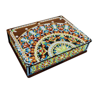 Wooden Jewelry Box DIY Diamond drawing Box for Home Decoration Bracelet