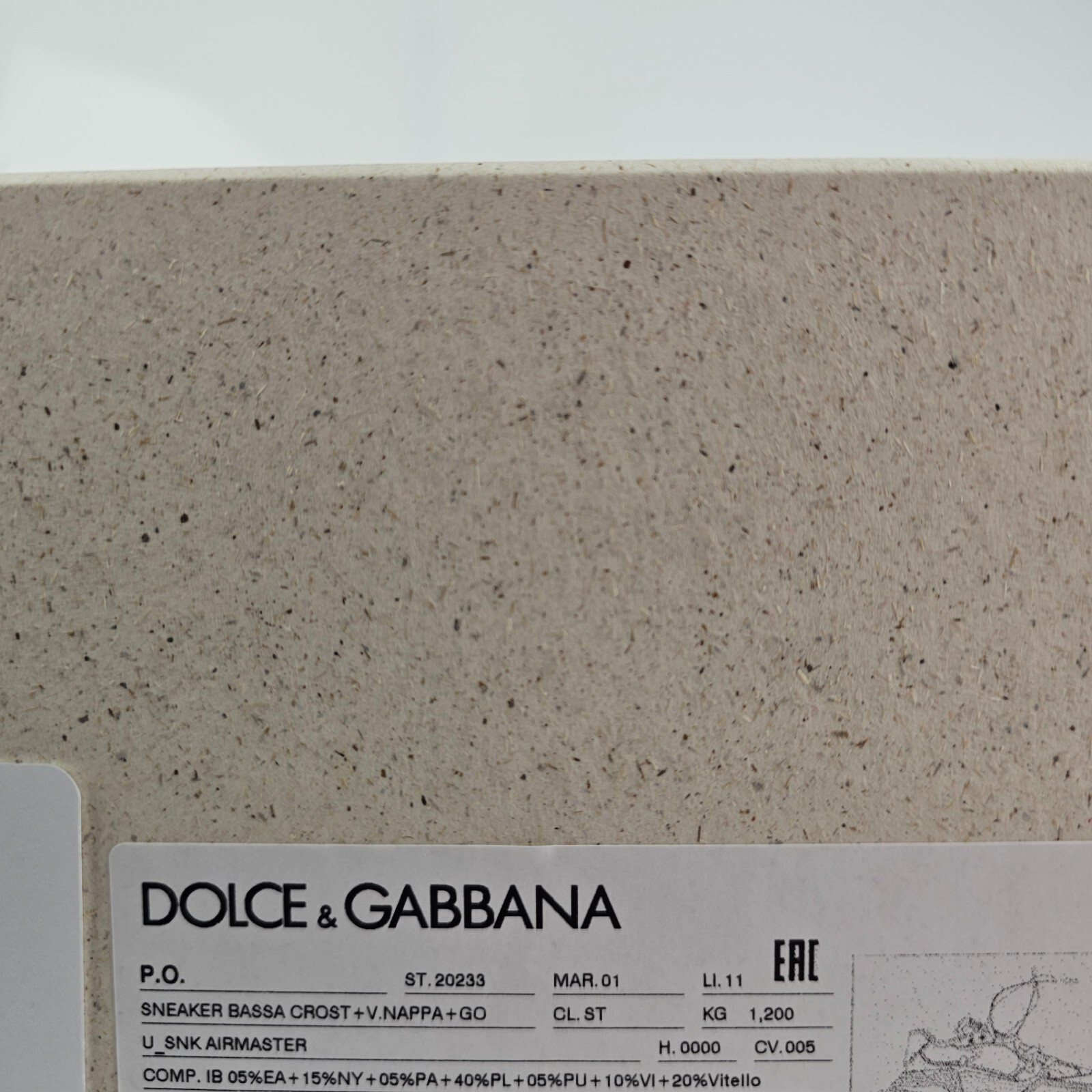 Pre-owned Dolce & Gabbana Dolce&gabbana Airmaster Men's White Sneakers