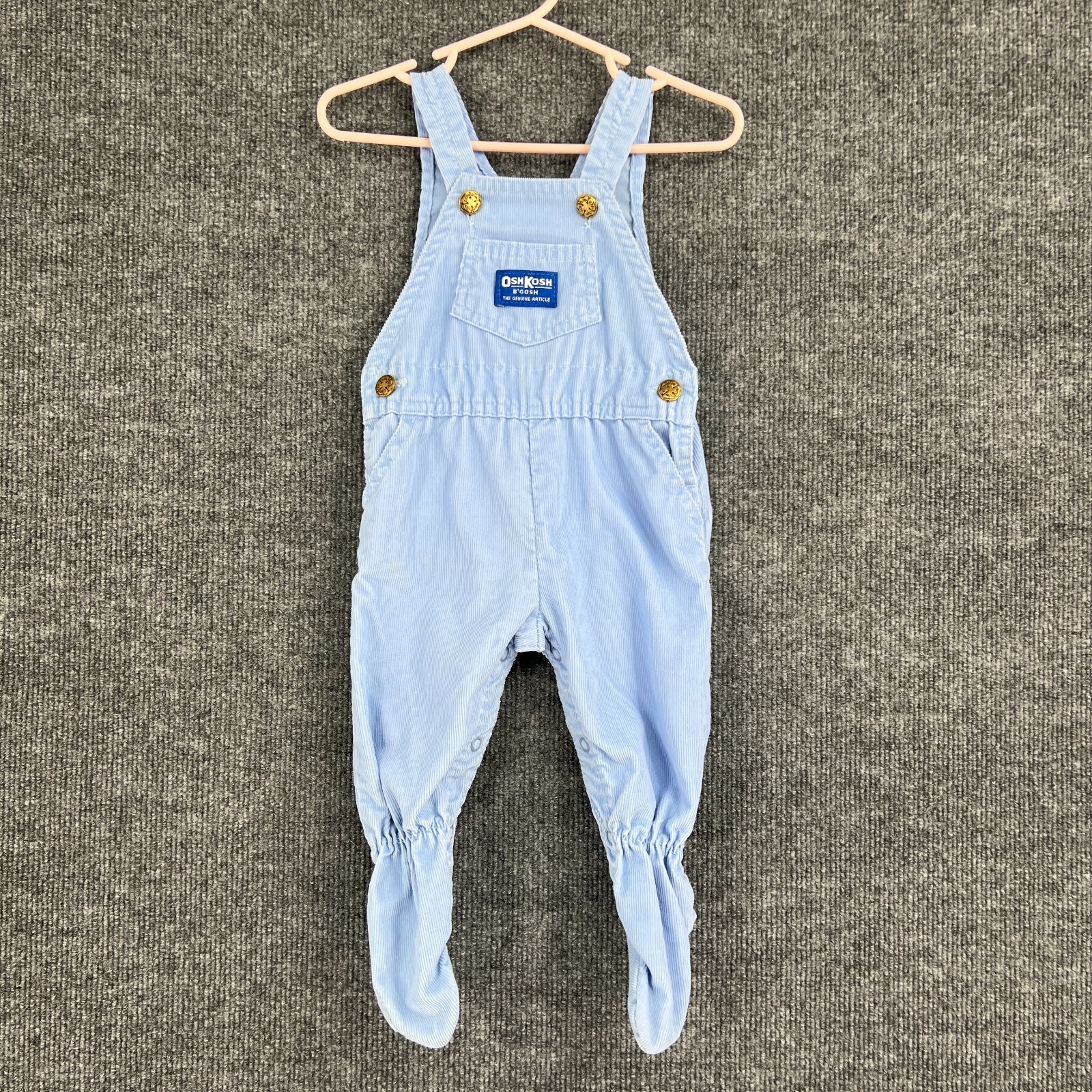 Vintage Oshkosh Footed Overalls Baby 6-9 Months Blue Vintage Oshkosh Footed Overalls Baby 6-9 Months Blue