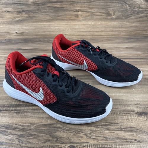 Nike Revolution 3 Mens Athletic Running Shoes 13 Black Red