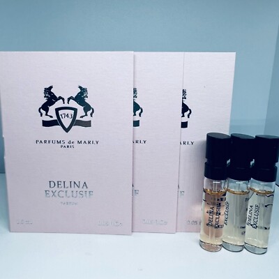 3 Parfums de Marly Delina Exclusif EDP Official Card Sample Spray 1.5ml/0.05oz