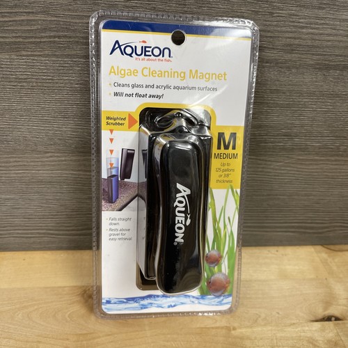 Aqueon Cleaning Magnet Weighted Scrubber Glass Acrylic Aquarium Medium New