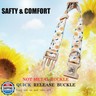 Elegant little tail Dog Collar, Pet Collar Adjustable Collar for Small Medium Large Dogs Soft Puppy Collars with Quick Release Buckle Sunflower Girl Dog Collars(L, Sunflower)