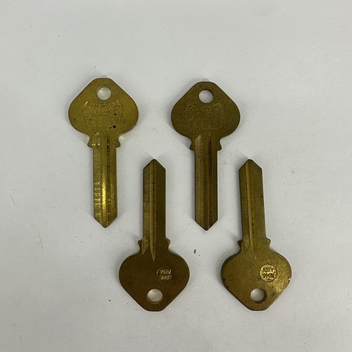 LOT OF 4 Star 6RU7 Key Blank Uncut Keys Made in USA NEW OLD STOCK
