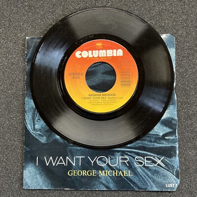 45 rpm Vintage 7  Vinyl Single Jukebox Record George Michael I Want Your Sex