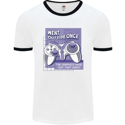 Camiseta Ringer Para Hombre Antisocial Gamer Gráficos Divertidos