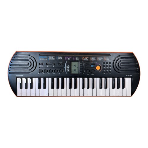 Casio SA-76 44-Key Mini Personal Keyboard Orange - No AC/DC Adaptor - Tested