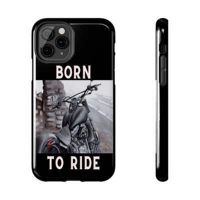 Born To Ride Biker Impact Resistant iPhone Case Classic Bike Lover Gift