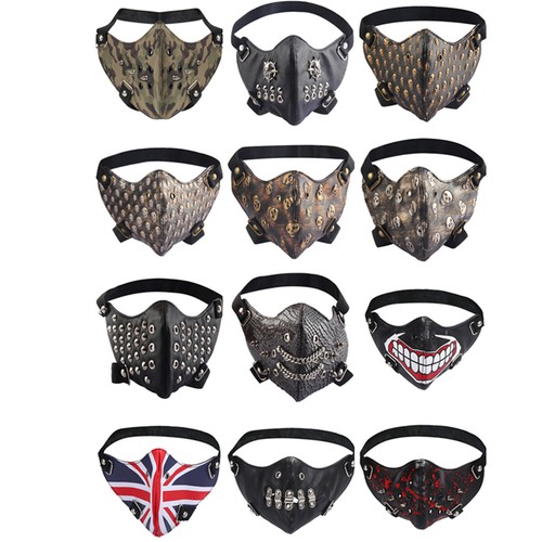 個人装備 Blood-sucking spiked mask Steam Punk Mask Skull Spikes Respirator Cyber Gothic Party