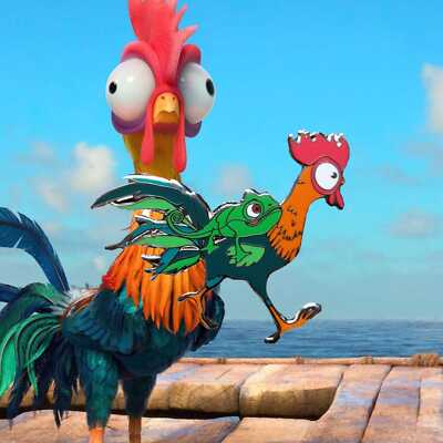 Hei Hei cute pins - Moana pin disney - Pascal cute enamel pins - Rapunzel pin D