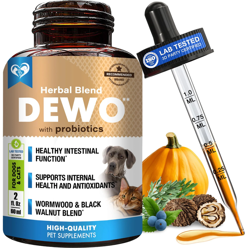 Natural Intestinal Defense for Dogs & Cats – Herbal Cleanse with Black Walnut &