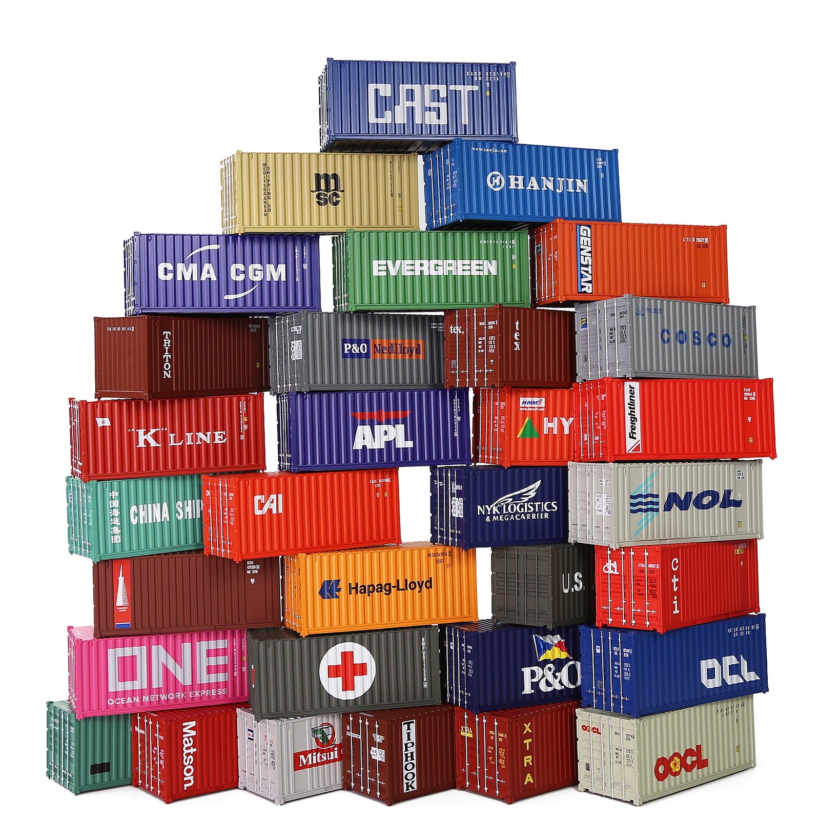 1pc HO Scale 1:87 20ft Shipping Container 20' Cargo Box Model