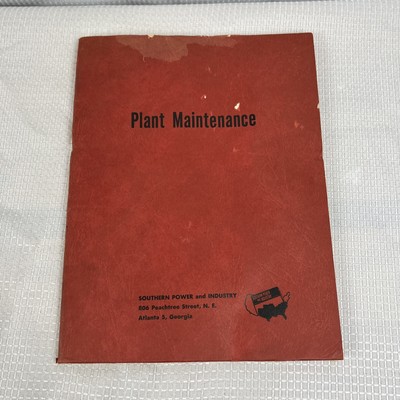 Southern Power And Industry Plant Maintenance 1950s Repair Manual Atlanta GA WOW