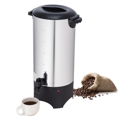 Percolateur à Café Distributeur de Boissons Chaudes 7,4 L 50 Tasses Inox