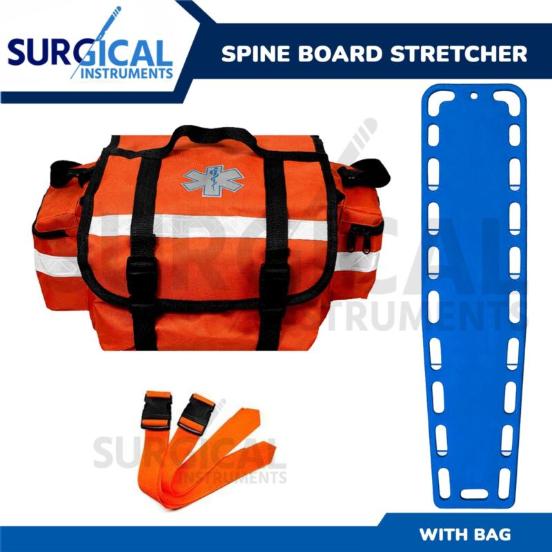 Blue EMT Backboard Spine Board Stretcher Immobilization - Free EMT Trauma Bag
