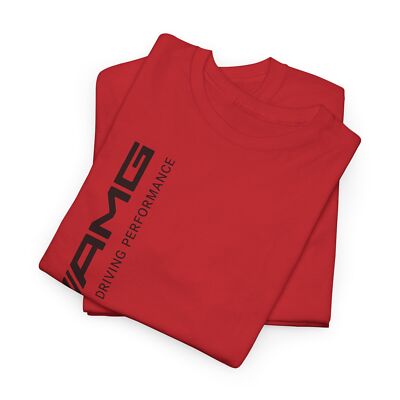 AMG Driving Performance Custom Design - Heavy Cotton T-shirt Red Blue Grey Black