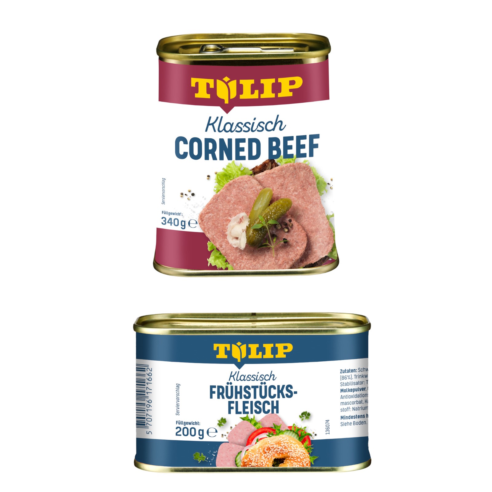 TULIP Bundle Frühstücksfleisch 1x 200g Schwein 1x 340g Corned Beef Delikatesse - Bild 1 von 7