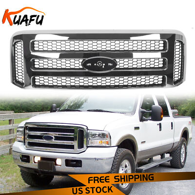 Grille For Ford 1999-2004 Super Duty F250 F 250 F350 F450 F550 Excursion Chrome