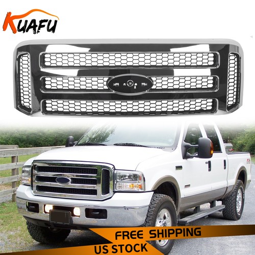 Grille For Ford 1999-2004 Super Duty F250 F 250 F350 F450 F550 Excursion Chrome