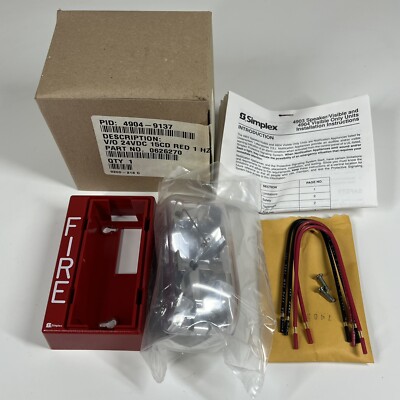 NEW Simplex 4904-9137 Visible Strobe Wall Mount Red Fire Alarm 24VDC 0626270