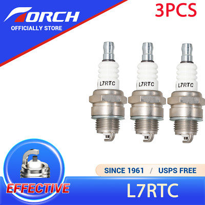 3PCS TORCH L7RTC Spark Plug Small Engine for DENSO W22MPR-U for NGK 6703 BPMR7A