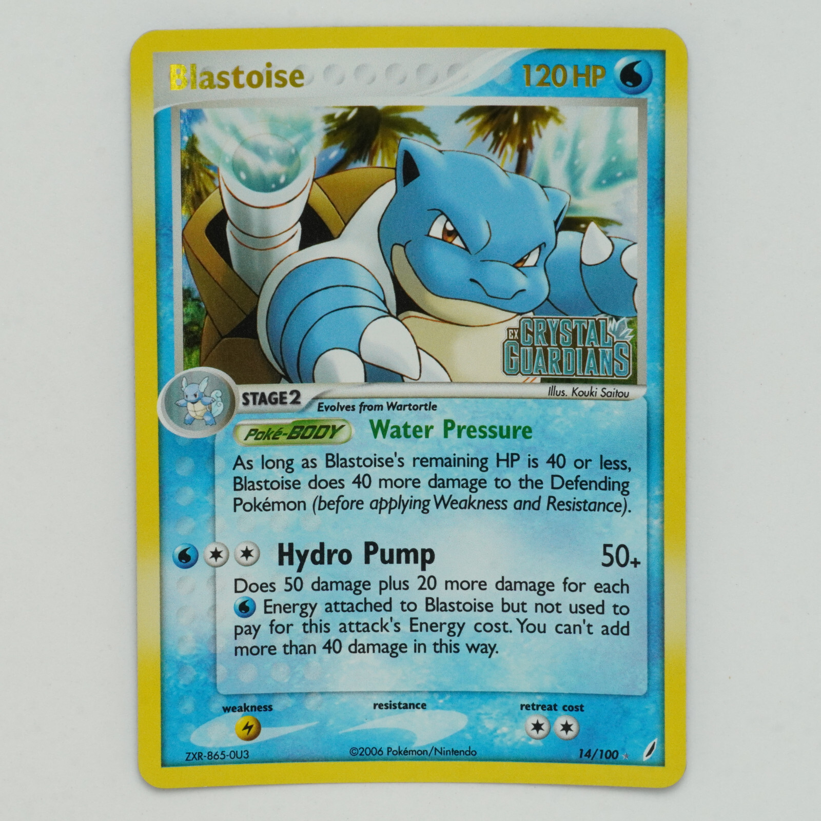 Blastoise 100 HP ホロカード Blastoise 14/100 LP / VLP RARE EX Crystal Guardians Pokemon