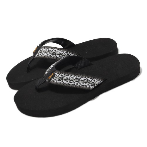 

Teva W Mush II 2 Черно-белые женские шлепанцы без шнуровки Тапочки 4198-CBCK, Черный, W Mush Ii