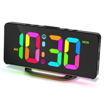 Digital Alarm Clocks for Bedrooms Large Display Bedside Alarm Clock with Nigh...