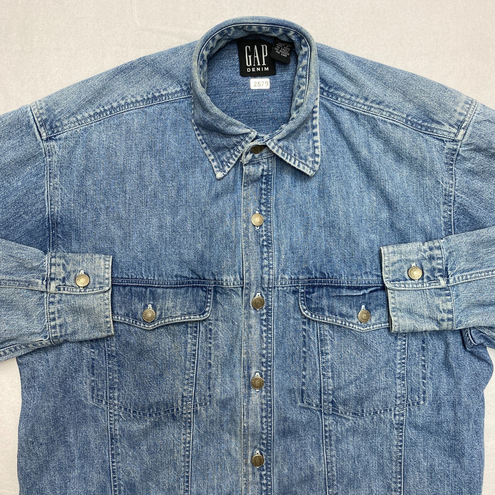 トップス OLD GAP BLUE BORDER SHIRT Y2K OLD GAP BLUE BORDER SHIRT Y2K トップス