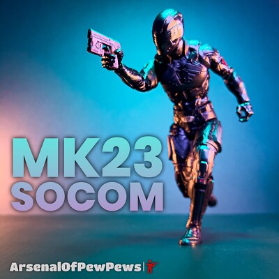 MK23 SOCOM [Set of x2]- 1:12 Scale 3D Printed Action Figure Handguns