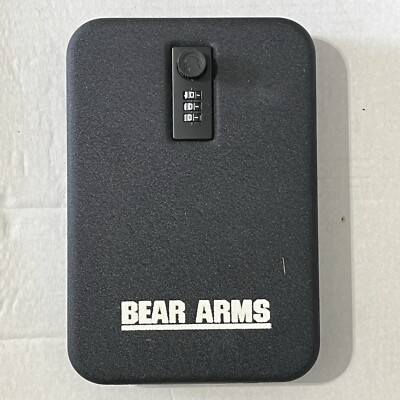 Bear Arms Portable Security Case Lock Box Safe Combination Lock Small Black