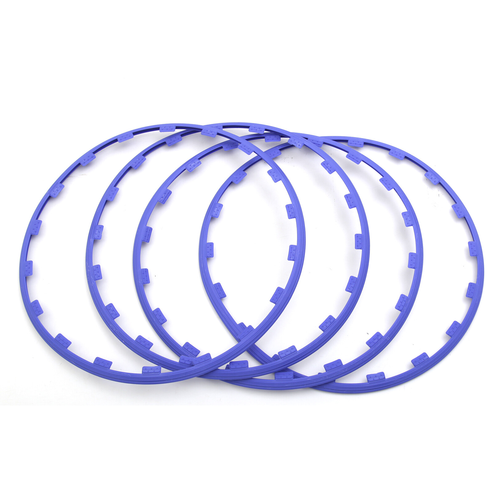 4pcs 16-20 Inch Car Wheel Hub Rim Trim Tire Ring Guard Strip Protector Decor