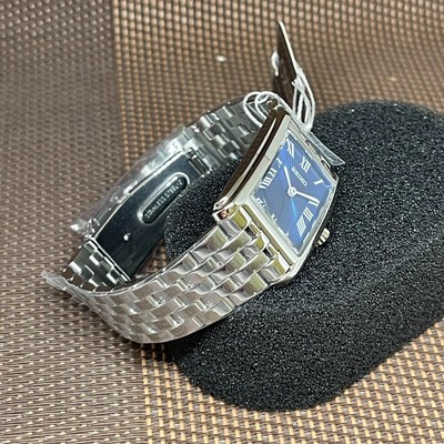 Pre-owned Seiko Swr085p1 Blue Analog Roman Quartz Stainless Steel Women's Classic Watch