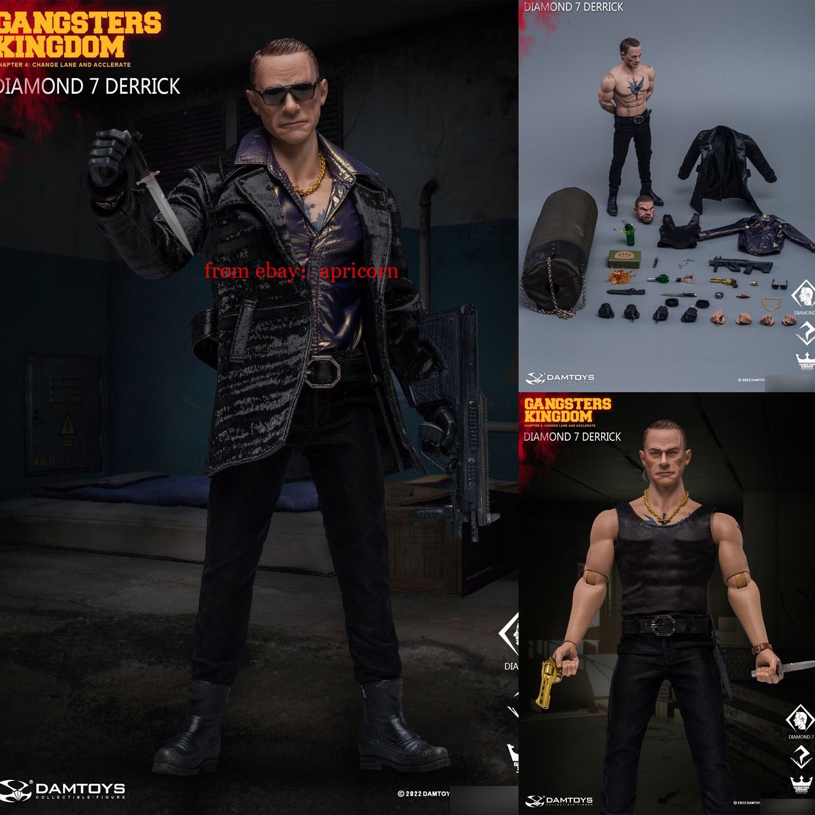 Damtoys GK026 Gangsters Kingdom Diamonds 7 Derrick 1/6 Action