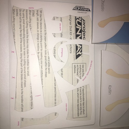 Project Runway 74-Piece Paper Doll Designer Starter Kit Collectible Lot