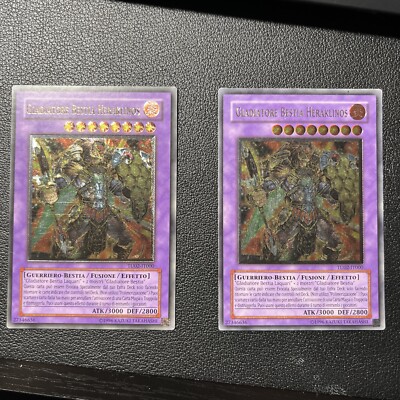 1x Yugioh ITALIAN Gladiator Beast Heraklinos TU02-EN000 IT000 Ultimate Rare HP